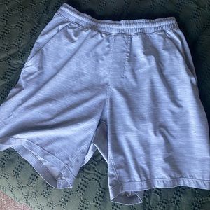 Gray Lululemon Pace Breaker Shorts 7”